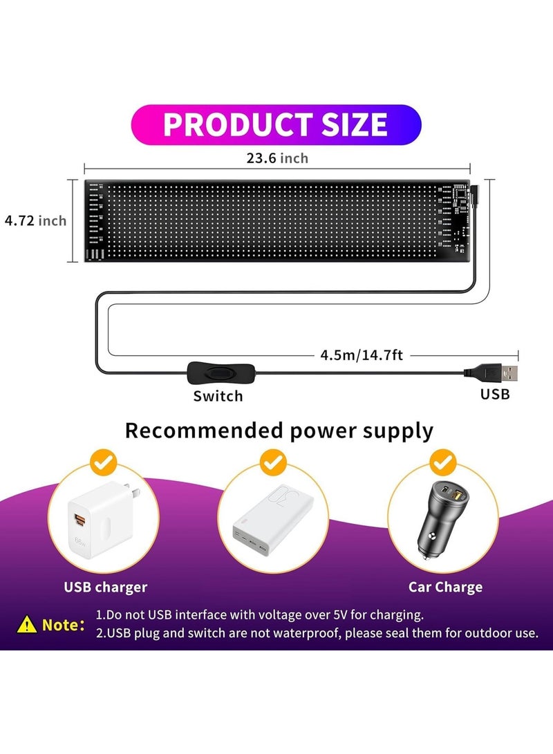 YOUWE7 Devil Eyes Light for Cars, 70×173MM LED Eyes For Car Windshield, Programmable Ultra-Thin Flexible LED Eyes for Truck Windshield, with Bluetooth APP & Remote Control for Cars,Trucks,Stores 1pcs - Image 4
