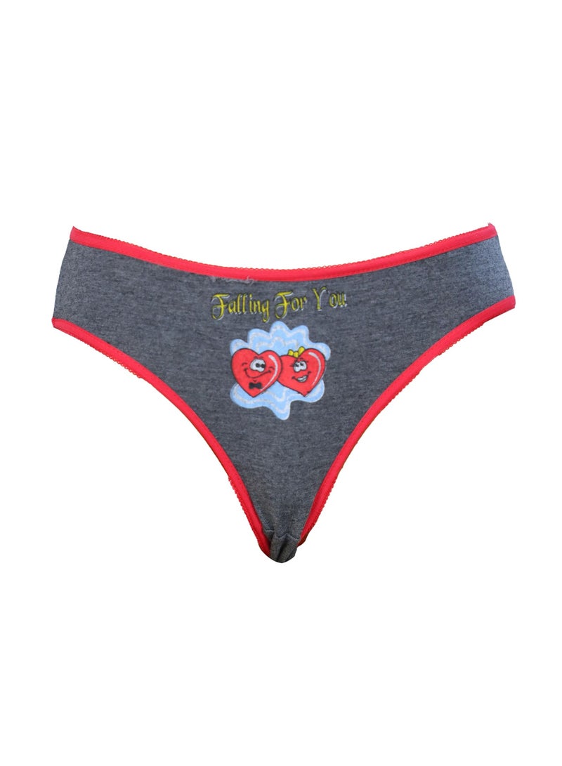 Dadoush Women's Underwear, 3-Pack (Beige, Gray, Blue) - Mid-Waist Panty Set of 3 Panties. Multi-colored for women - Free Size M-L - Image 1