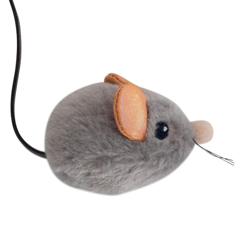 Catstages Squeak Squeak Mouse Cat Toy with TouchActivated Sound Catnip Gray - Image 2