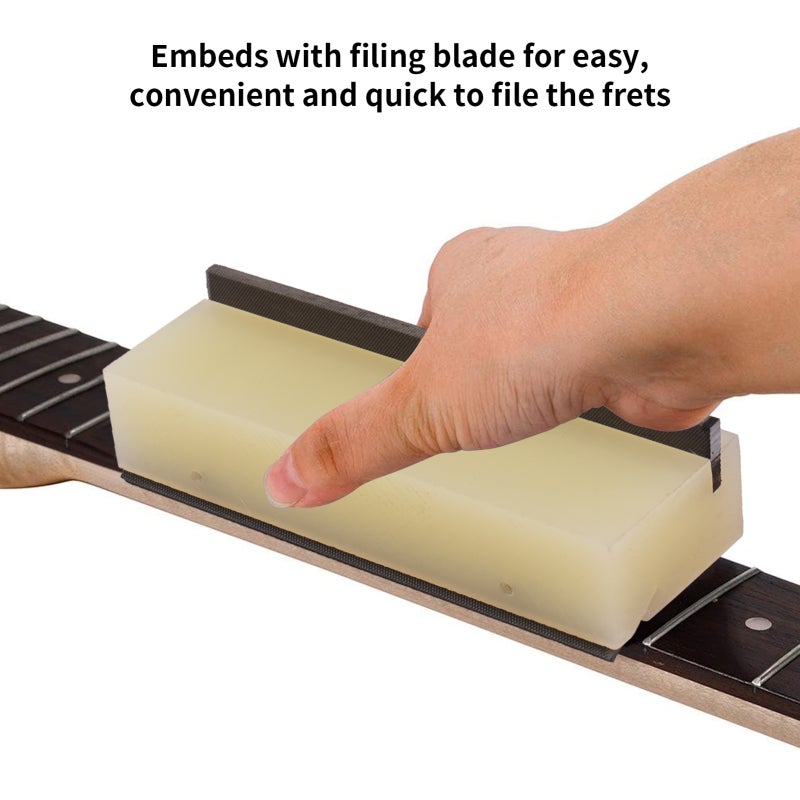 Fret End Beveling File 36-Deg And 90-Deg Dual Angle Solid PVC Durable Luthier File - Quick Convenient Filing for Guitar Bass Stringed Instrument Professional Shops Home Use - Image 3