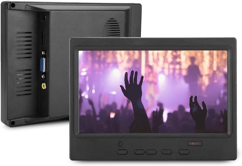 LCD Display for Raspberry Pi, 7 Inch Portable Monitor 1024x600 Multi-Function Display Support HDMI/VGA/AV Input(US Plug（110v-240v）) - Image 5