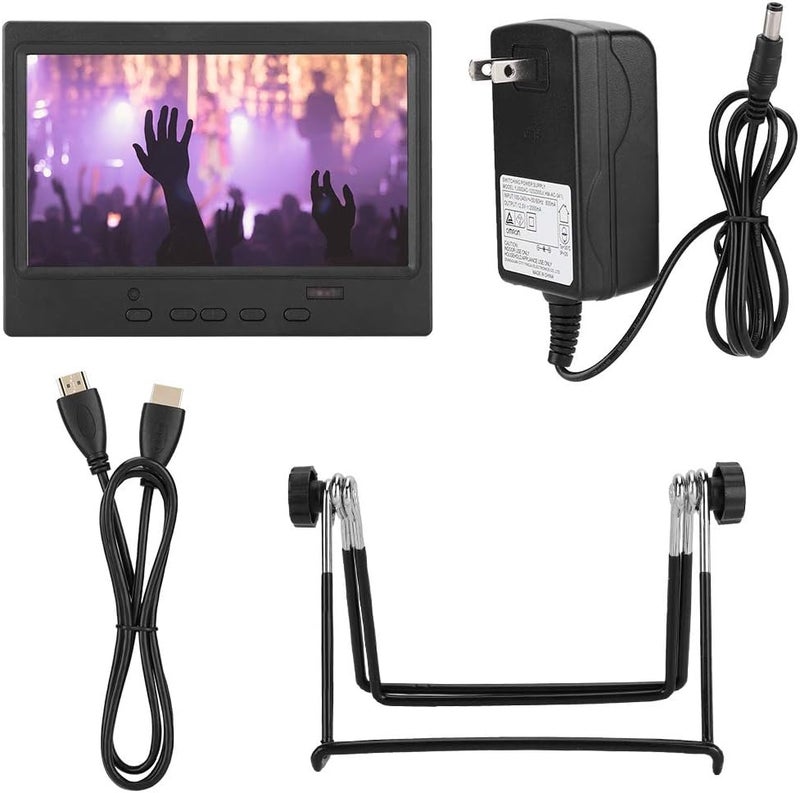 LCD Display for Raspberry Pi, 7 Inch Portable Monitor 1024x600 Multi-Function Display Support HDMI/VGA/AV Input(US Plug（110v-240v）) - Image 1