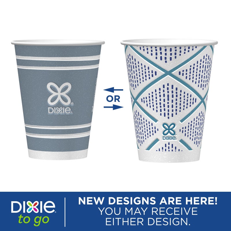 Dixie To Go Paper Coffee Cups, 12 oz, 132 ct, Disposable Insulated Paper Cups for On-The-Go Hot or Cold Beverages - Image 3
