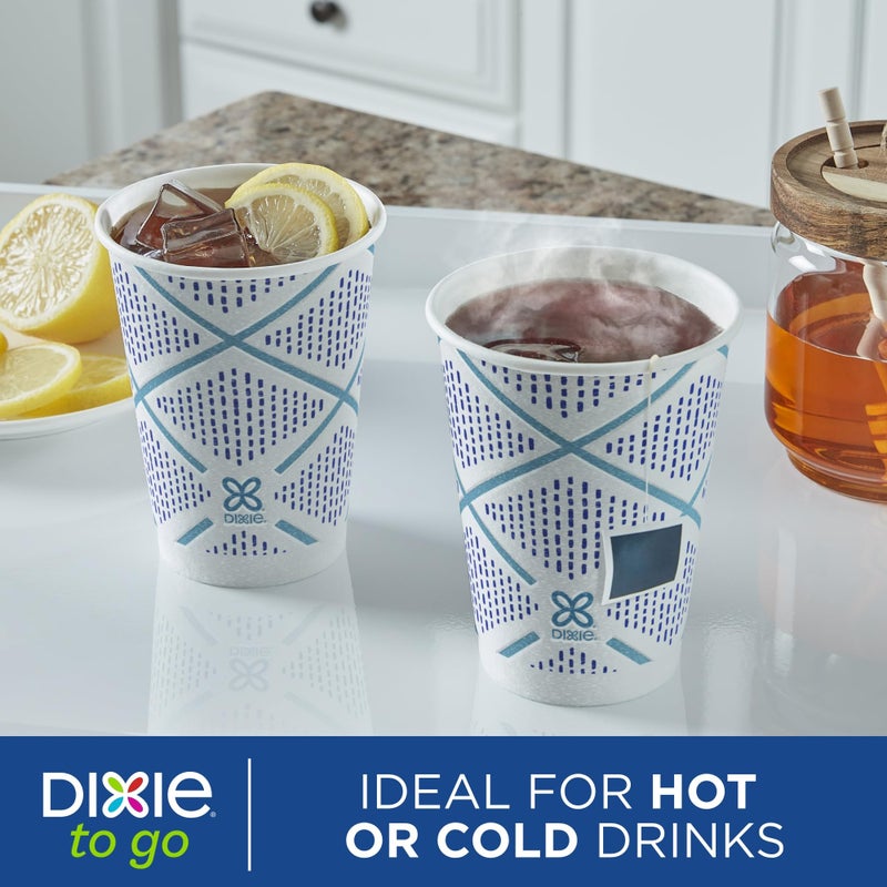 Dixie To Go Paper Coffee Cups, 12 oz, 132 ct, Disposable Insulated Paper Cups for On-The-Go Hot or Cold Beverages - Image 5