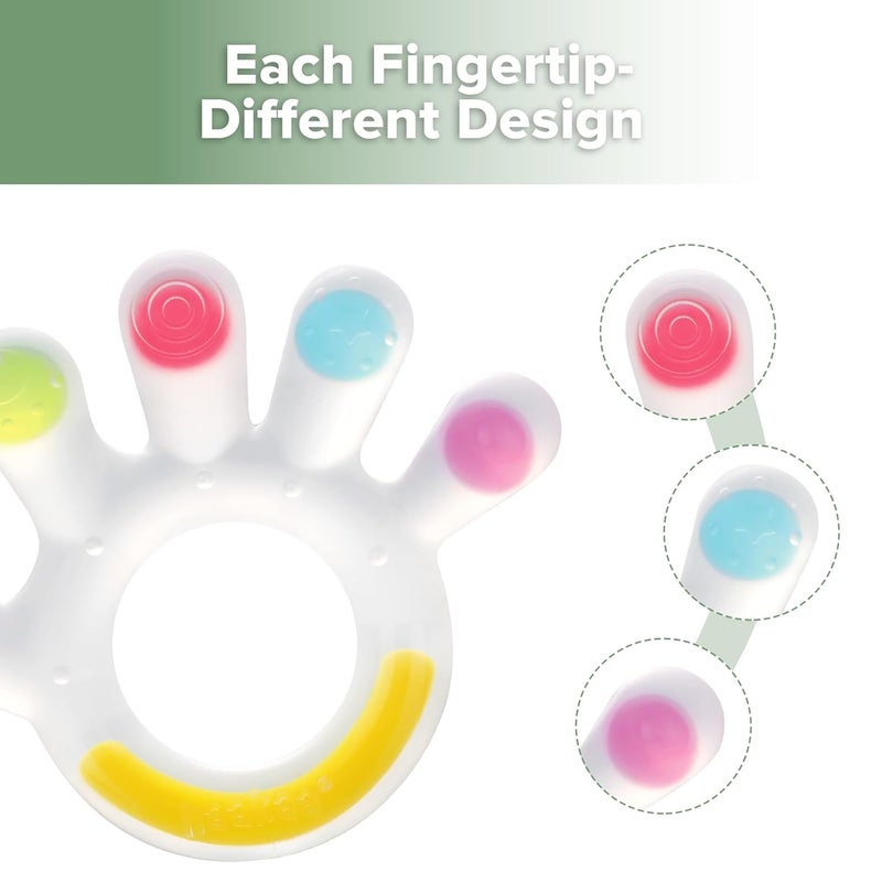 Haakaa Palm Teether  Soft Silicone Baby Soothing Teether Pacifier  Frozen Teething Toy for 3M Babies  BPA Free 1 Pack - Image 4