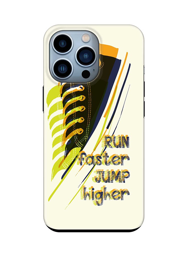 Stylizedd Tough Pro Case for iPhone 15 Pro Dual Layer Hybrid PC TPU Customized Mobile Cover Matte Finish Phone Case - Run Faster Jump Higher - Image 1