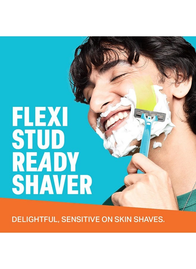 BOMBAY SHAVING COMPANY Flexi Smooth Stud Razor - 5 Pcs X 2 | Disposable Razor For Men  - Image 1