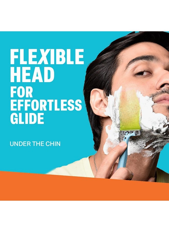 BOMBAY SHAVING COMPANY Flexi Smooth Stud Razor - 5 Pcs X 2 | Disposable Razor For Men  - Image 3