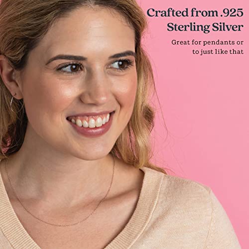 Kezef 1mm 925 Sterling Silver Necklace for Women | 16-36 inch long Silver, 18k Gold, Rose Gold Necklaces for Women - Made In Italy Real Cable Chain Jewelry | Dainty cadena de plata s925 para mujer - Image 3