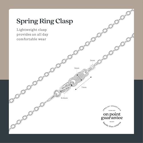 Kezef 1mm 925 Sterling Silver Necklace for Women | 16-36 inch long Silver, 18k Gold, Rose Gold Necklaces for Women - Made In Italy Real Cable Chain Jewelry | Dainty cadena de plata s925 para mujer - Image 4