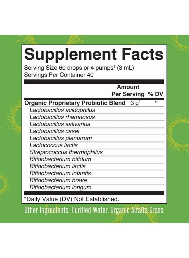 MaryRuth Organics - USDA Organic Liquid Probiotics by MARYRUTH'S | Improves Immune Function & Digestion for Men, Women & Kids | Plant-Based, Non-GMO, Vegan | 12 Live strains of Flora w/ Acidophilus Probiotic | 4 Fl Oz - Image 1