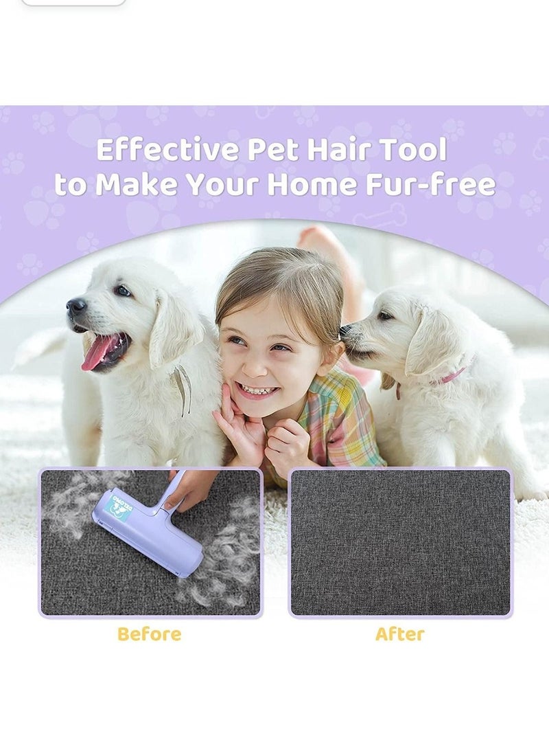 General Pet Hair Remover Roller, Dog & Cat Fur Remover with Self-Cleaning Base, Efficient Animal Hair Removal Tool, for Furniture, Couch, Carpet, Car Seat,, Purple - Image 4