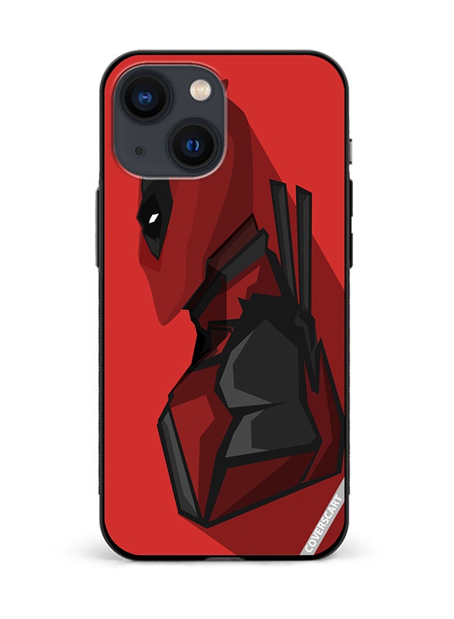 Protective Case Cover For Apple iPhone 13 Mini Deadpool Design Red