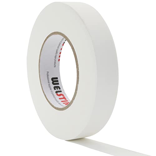 WELSTIK 1 Pack Gaffer Tape White,1" X 60 Yards-60 Yards Length-Suitable for DIY Projects, Heavy Duty Gaffer Floor Tape for Hockey Sticks,Wall Cracks, Bug Holes,Non-Reflective Easy to Rip - Image 1
