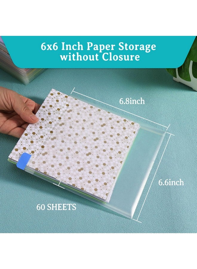 Caydo 36PCS 6x6inch Scrapbook Paper Storage, with 60PCS Sticky Index Tabs for Holding Scrapbook Paper, Cardstock, Vinyl Sheets - Image 3