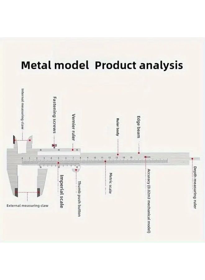 High Precision Plastic Vernier Calipers 4 In 1 Multi Purpose Measuring Tool With Laser Scale No Battery Needed Durable For Jewelry Making DIY Projects Home And Professional Use - Image 5