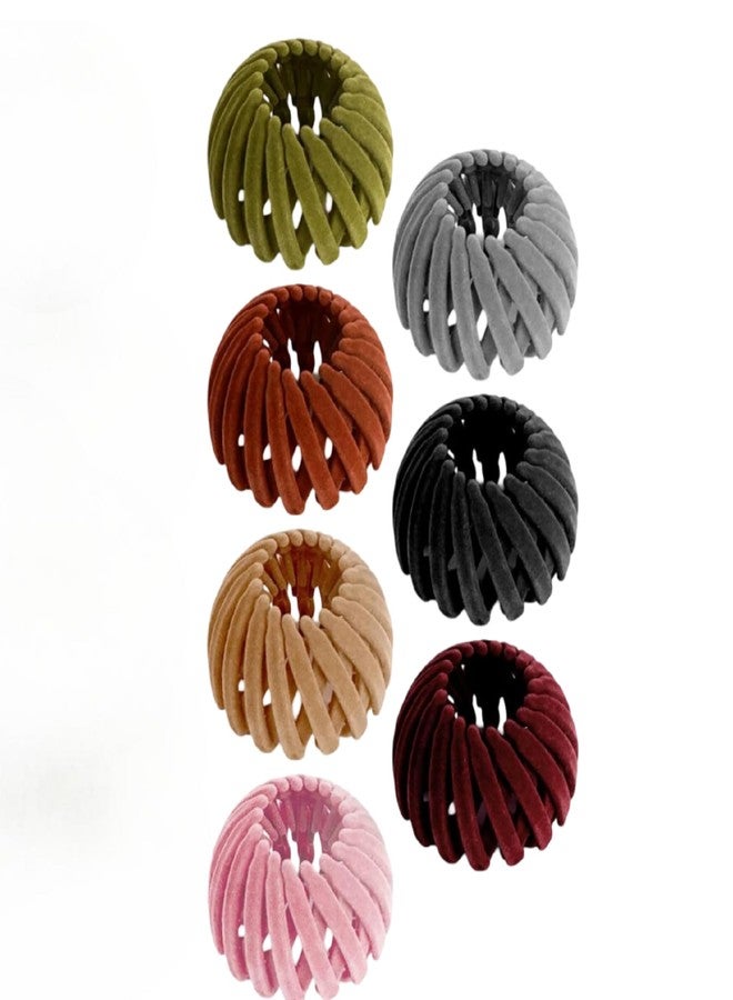 MOHILAA Bird Nest Hair Clip Velvet Bun Maker Ponytail Holder for Women - Image 1