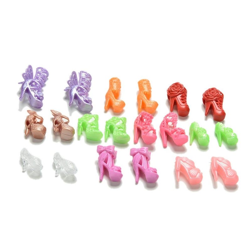 iDream Assorted Doll Shoes & Heels Sandals (Multicolor) – Set of 10 Pairs, Stylish Accessories for Dolls, Durable and Fashionable Footwear for Your Doll Collection - Image 4