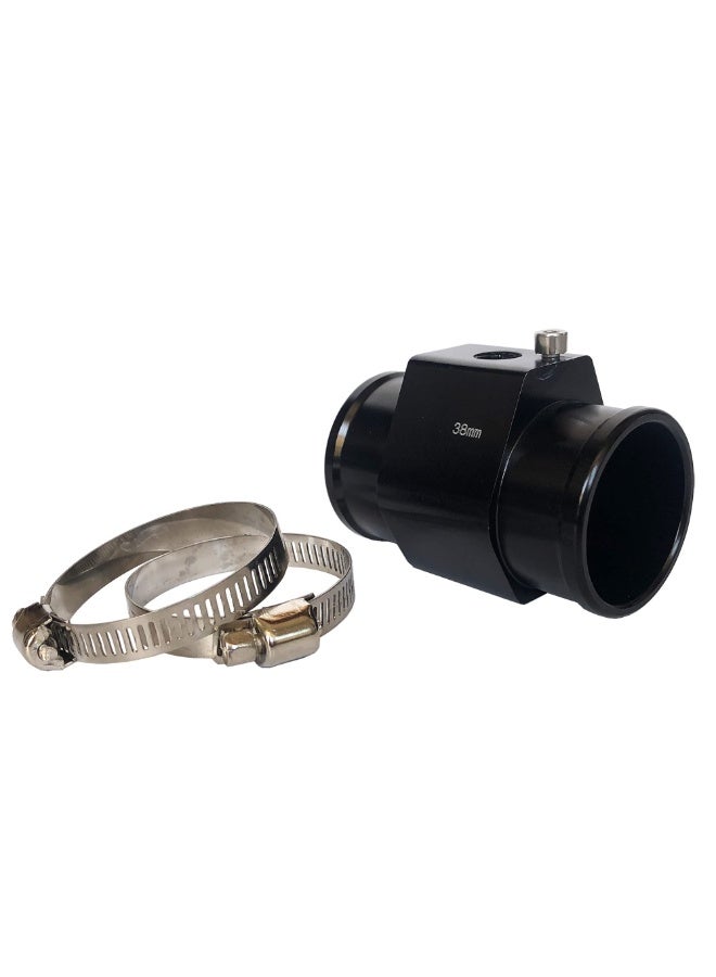KISSUN 38mm Radiator Hose Attachment Adapter Water Temp Joint Pipe for Water Coolant Temperature Gauge Sensor with Hose Clamps - Image 1