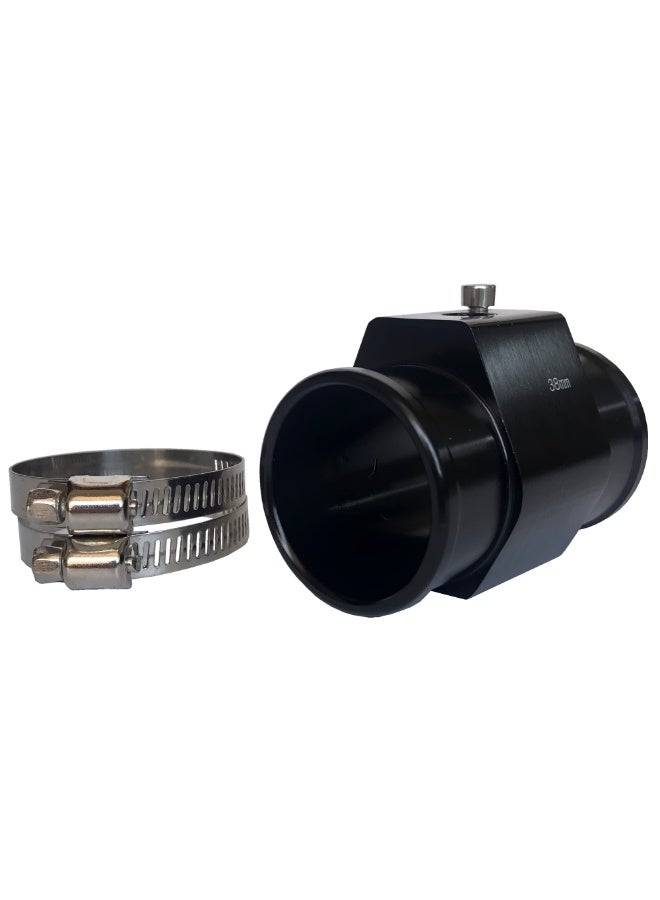 KISSUN 38mm Radiator Hose Attachment Adapter Water Temp Joint Pipe for Water Coolant Temperature Gauge Sensor with Hose Clamps - Image 2