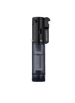 Honest Honest Lighter Windproof Torch Lighter Single Jet Flame Fuel Refillable Tank Visible—Black  - Image 1