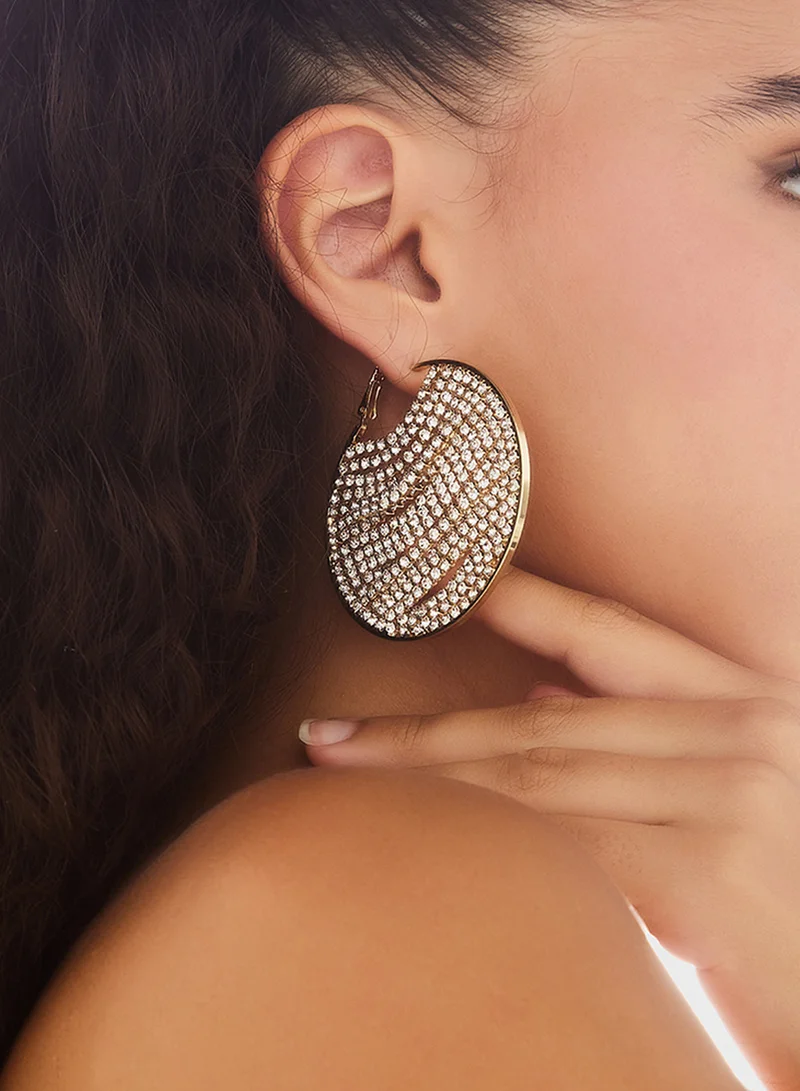 ايلا ليمتد اديشن Oversized Diamante Stud Earrings