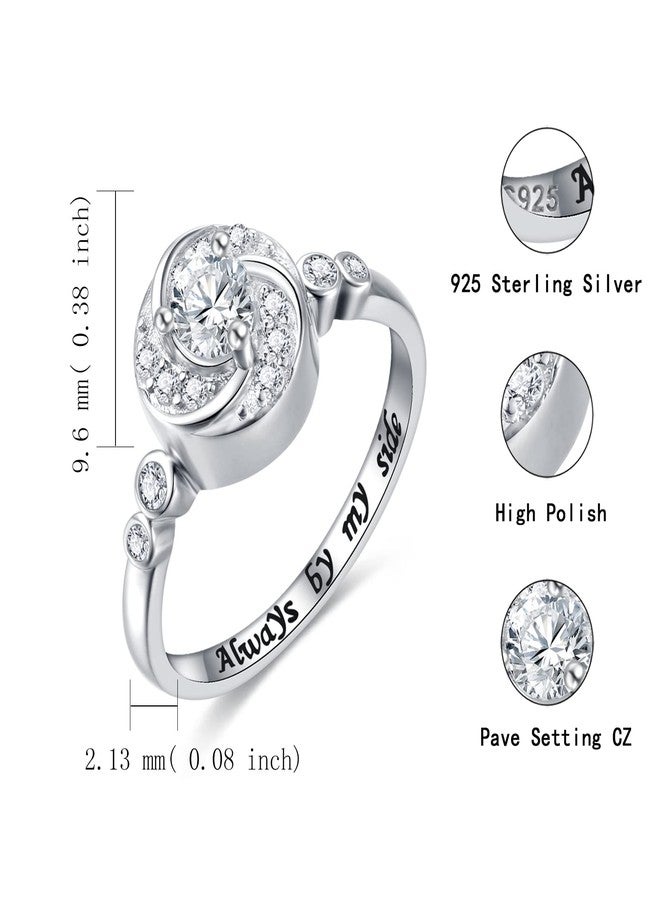 Sariel Urn Rings for Cremation Ashes Circle of Life 925 Sterling Silver Always by my side Keepsake Rings Memorial Jewelry for Women (Size 8) - Image 4