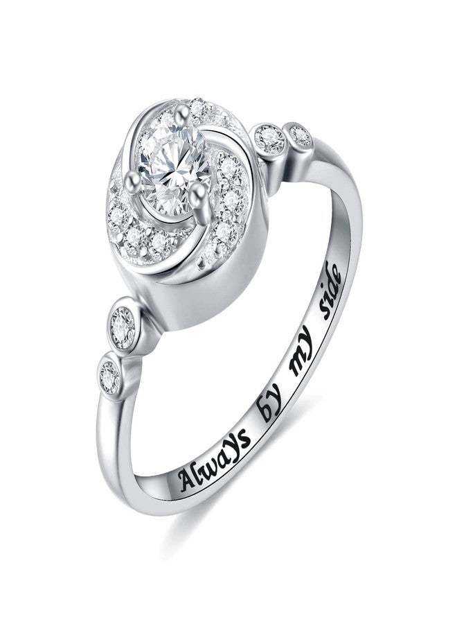 Sariel Urn Rings for Cremation Ashes Circle of Life 925 Sterling Silver Always by my side Keepsake Rings Memorial Jewelry for Women (Size 8) - Image 1