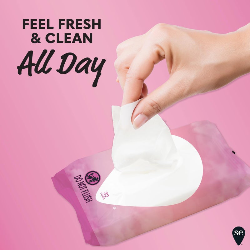 Summer's Eve Simply Sensitive Daily Gentle Feminine Wipes, Removes Odor, pH Balanced, 32 count - Image 2