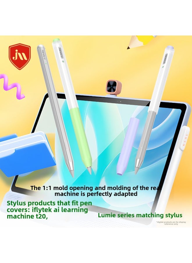 Generic Suitable For HKUST Xunfei AI Learning Machine 2 Generation Handwriting Pen Protective Cover HKUST Xunfei Pen Cover Segmented Pen Cover-Color:Crescent White  - Image 2