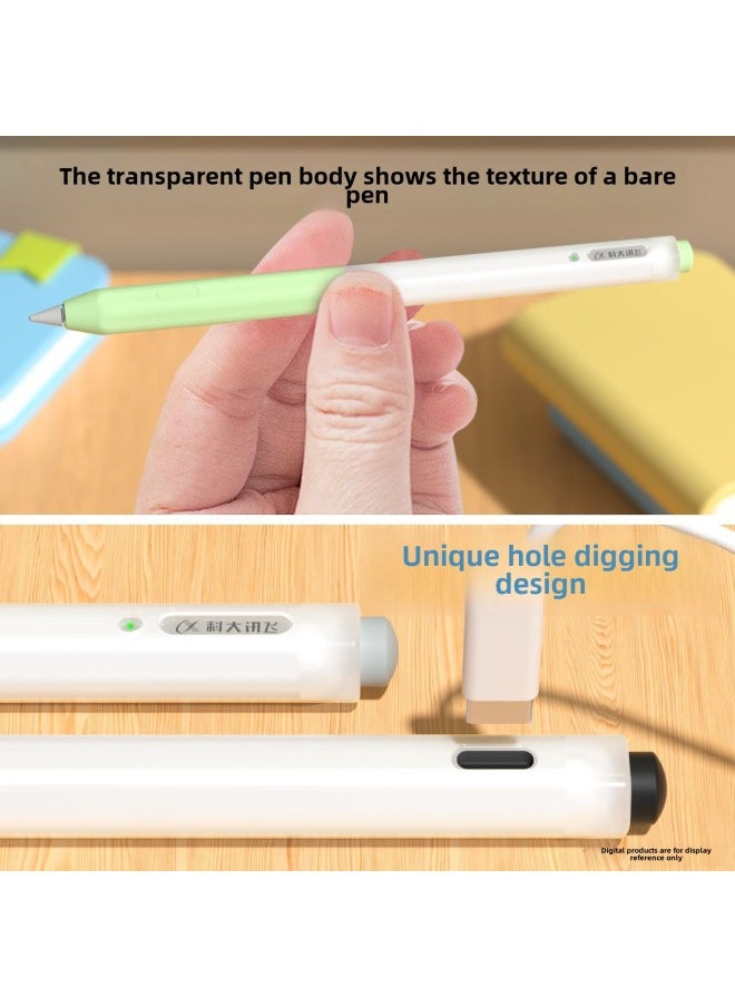 Generic Suitable For HKUST Xunfei AI Learning Machine 2 Generation Handwriting Pen Protective Cover HKUST Xunfei Pen Cover Segmented Pen Cover-Color:Crescent White  - Image 5