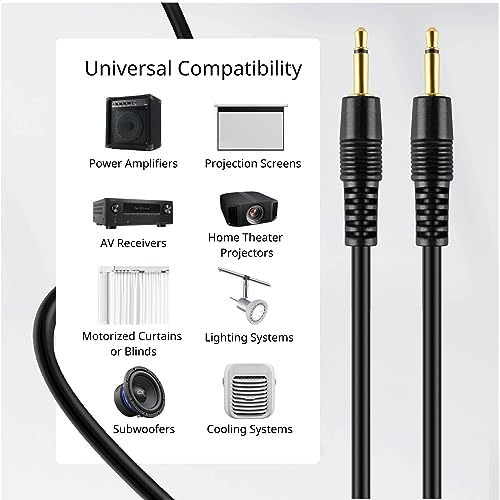 TNP Products TNP 3.5mm Mono Cable (10FT) - 12V Trigger Cable, IR Infrared Sensor Receiver Extension, 3.5mm 1/8" TS Monaural Mini Mono Audio Plug Jack Connector Male to Male - Image 5