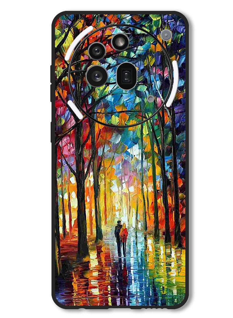 Theodor Case Compatible with Nothing Phone 3a Pro Protection Shockproof Bumper Cover Colorful  Art Couple - Image 1