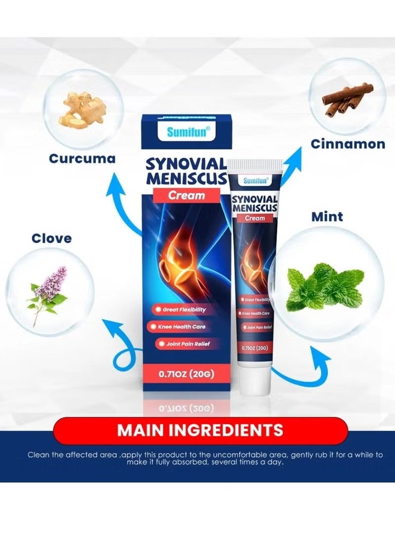 Sumifun Synovial Meniscus Cream Meniscus Pain Relief Cream Joint Pain Relief Cream Knee Care Cream for Joint Care Treatment Gel Pain Relief Cream Joint and Bone Therapy Cream Soothing Joint Cream 20g - Image 2