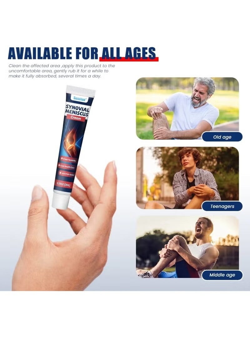 Sumifun Synovial Meniscus Cream Meniscus Pain Relief Cream Joint Pain Relief Cream Knee Care Cream for Joint Care Treatment Gel Pain Relief Cream Joint and Bone Therapy Cream Soothing Joint Cream 20g - Image 4