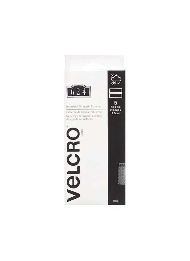 Velcro - Hook And Loop Extreme Strips Grey 4 X 1Inch - Image 1