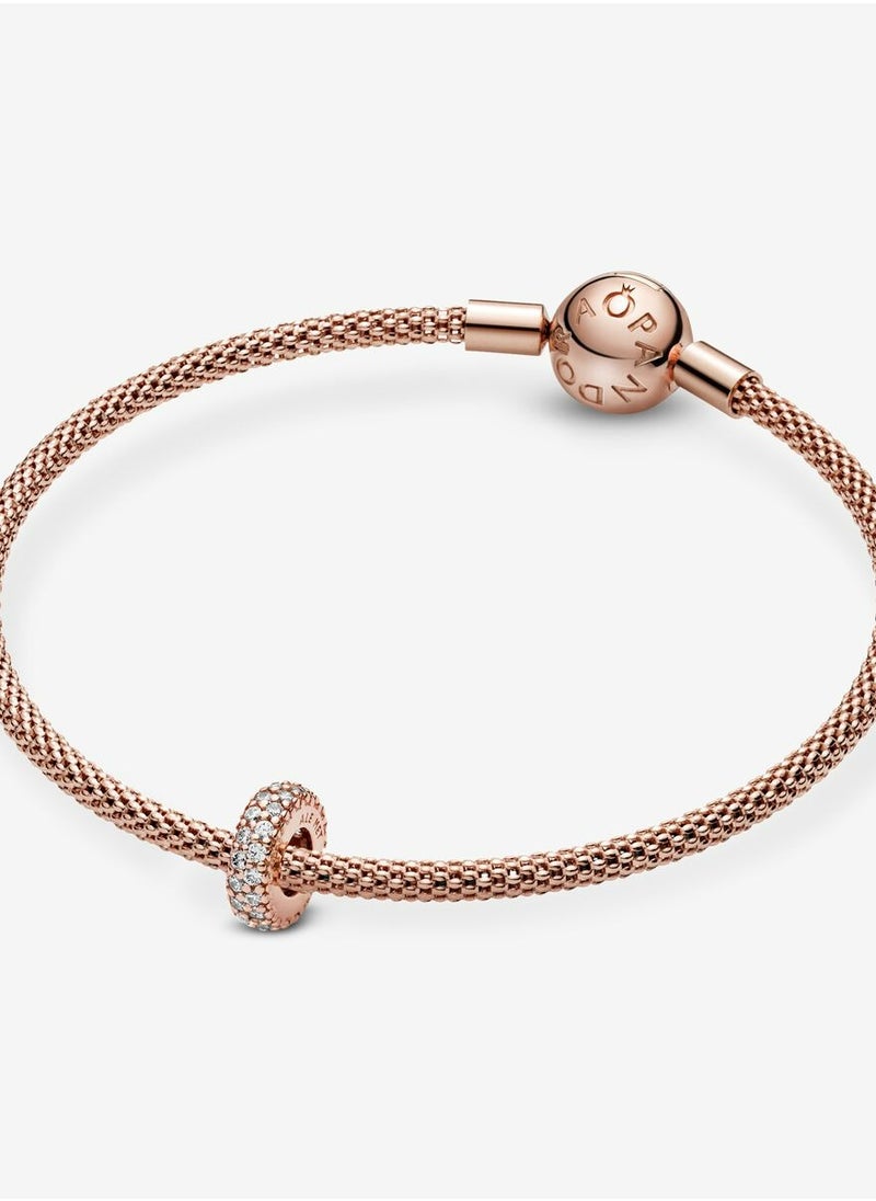 PANDORA - Pandora 781359CZ Women Clear Sparkle Spacer Charm Rose Gold - Image 1