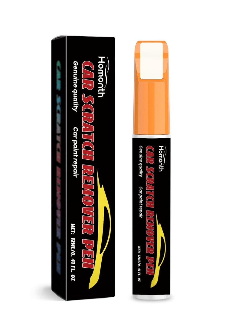 Homonth Touch Up Paint for Cars 2 in 1 Car Touch Up Paint Erase Car Scratches Pen for Vehicles, Quick & Easy to Repair Universal Car Paint for Scratch Repair Various Cars (White) - Image 1