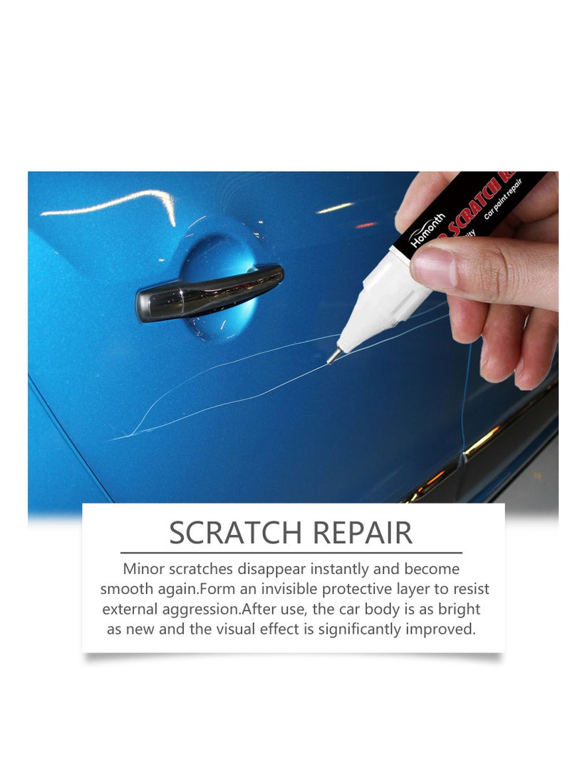 Homonth Touch Up Paint for Cars 2 in 1 Car Touch Up Paint Erase Car Scratches Pen for Vehicles, Quick & Easy to Repair Universal Car Paint for Scratch Repair Various Cars (White) - Image 5