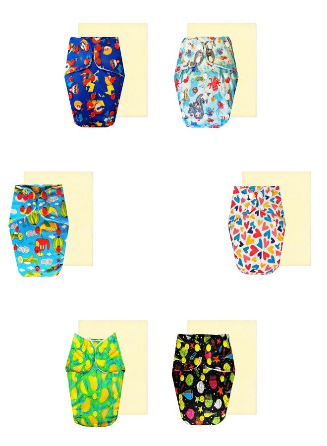 Dumbledo Elite Cloth Diaperwith Magical Soaker (Pack of 6) | Dry Feel and Comfortable | Breathable | Easy to Clean | Worry-Free Diapering | 3 Months - 3 Years | Unisex Baby - Image 1