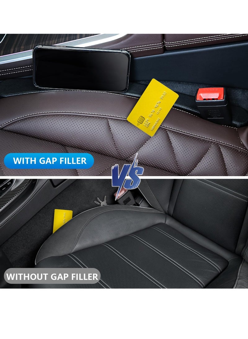 SYOSI Car Seat Gap Filler 2Pcs Multifunctional Seat Side Gap Filler Between Seat and Console Leakproof Plugging Strips Car Seat Crevice Filler Slot Plug Cover Pad Universal Car Seat Accessory - Image 2