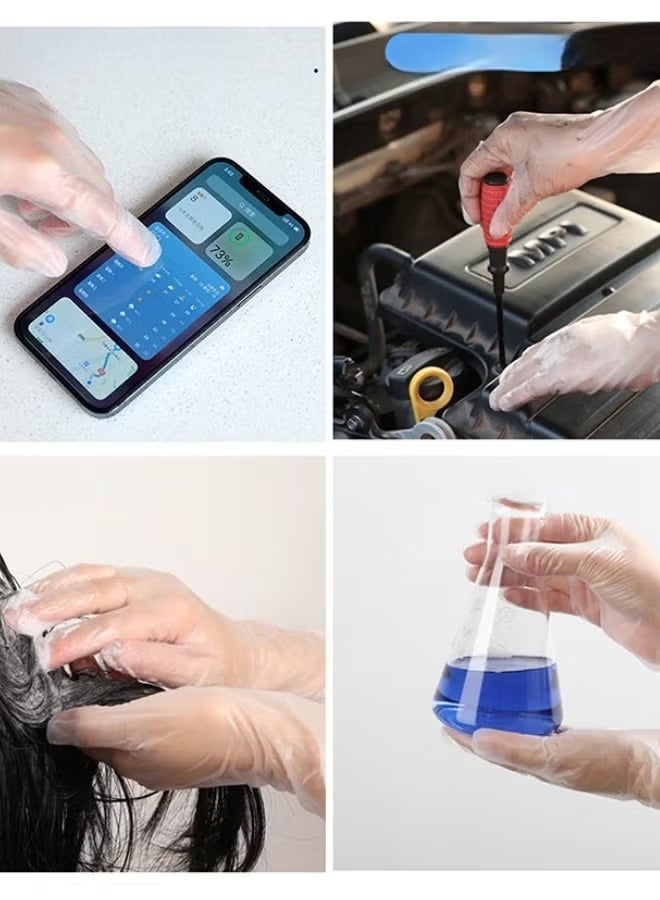 Disposable Transparent PVC Gloves – 100 Pieces – Food Grade – M Size - Image 2