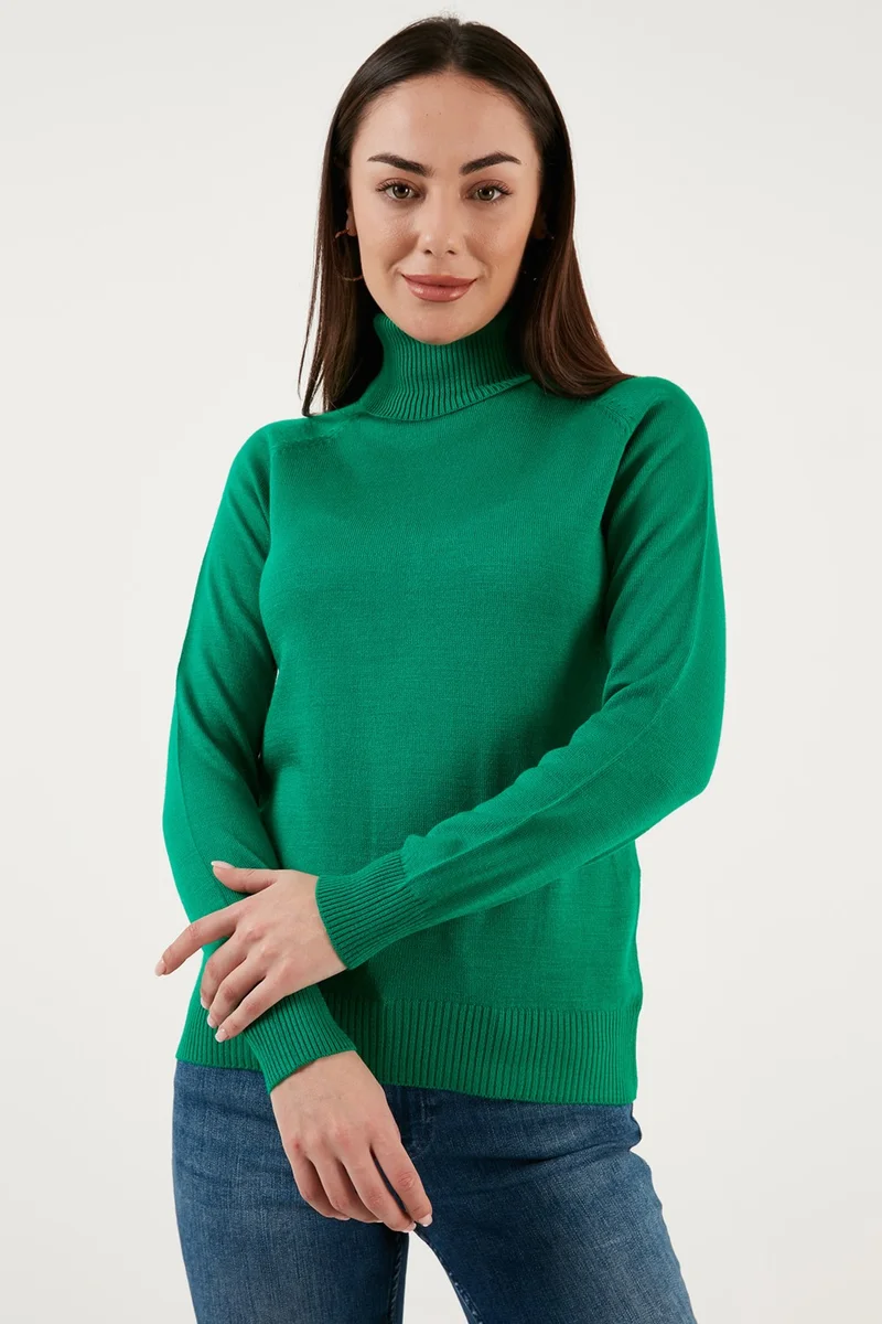 Fashion Friends Turtleneck Slim Fit Fine Knitwear Sweater Women's Sweater 23K0401K1