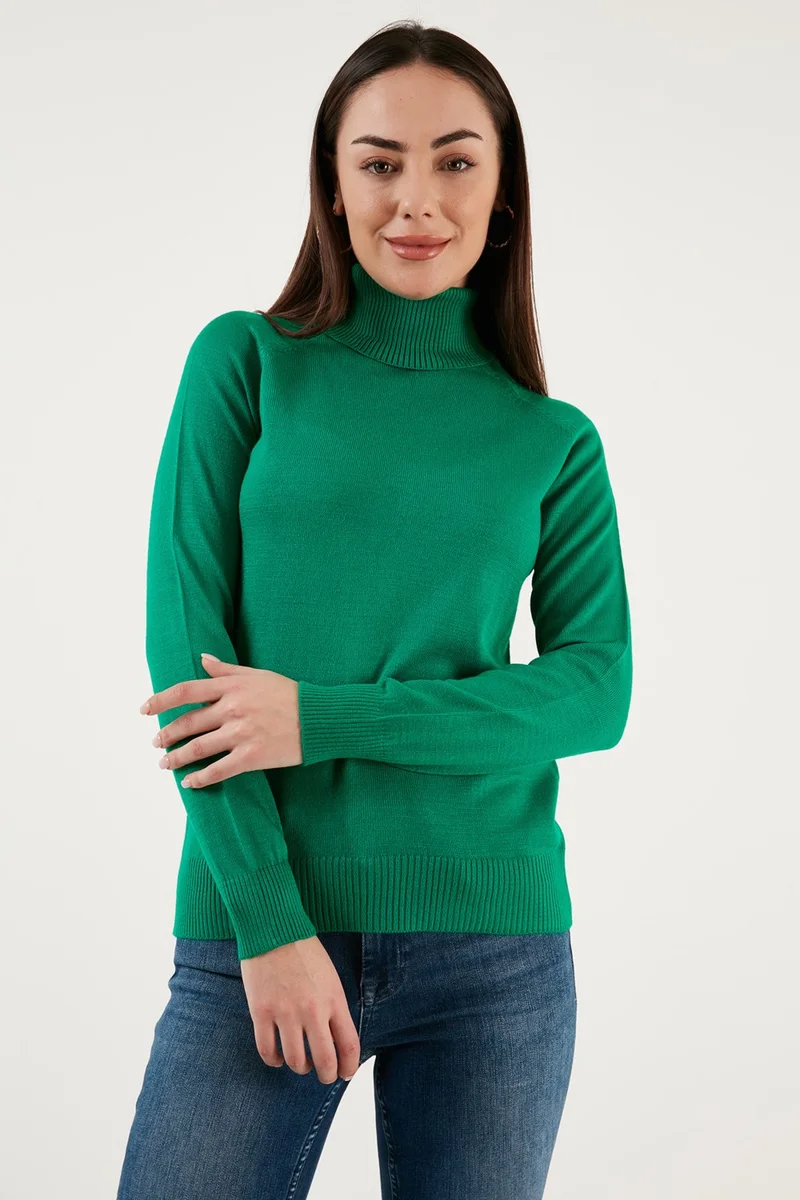 Fashion Friends Turtleneck Slim Fit Fine Knitwear Sweater Women's Sweater 23K0401K1