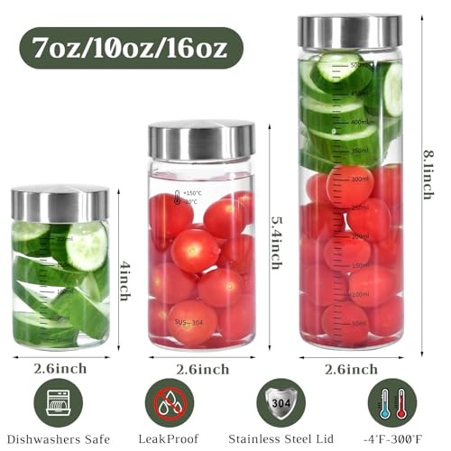 CHLJAR Juice Glass Bottles 6oz 6Pack Wide Mouth Glass Water Bottles with Lids for Juicing Smoothies Infused Water Beverage Storage BPA Free Stainless Steel Lids Leakproof Reusable Borosilicate - Image 3