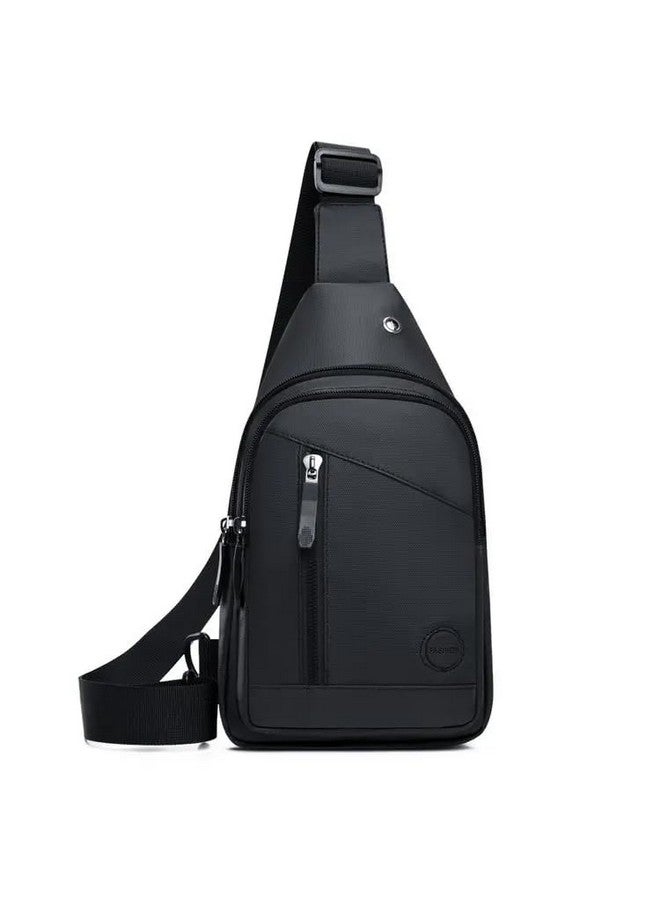 RATAVA Sling Bags for Men And Women, Oxford Cloth - Lightweight, Crossbody Bag for Men And Women, Multi-Compartment & Adjustable Strap for Daily Travel & Outdoor Activities 1pc (Black-3) - Image 1