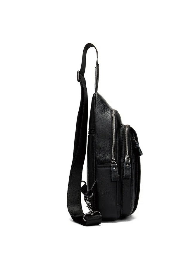 RATAVA Sling Bags for Men And Women, Oxford Cloth - Lightweight, Crossbody Bag for Men And Women, Multi-Compartment & Adjustable Strap for Daily Travel & Outdoor Activities 1pc (Black-3) - Image 3