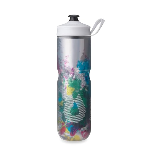 HydraPak | Polar Bottle - Polar Sport Insulated Water Bottle - BPA-Free, Sport & Bike Squeeze Bottle with Handle (Splash Multi, 700ml / 24oz) - Image 1