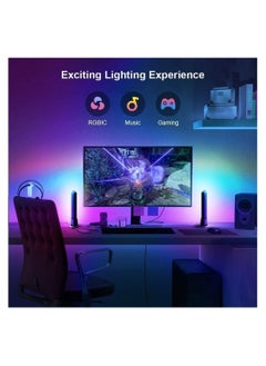 Smart LED Light Bars, RGB Gaming Lights with Alexa and Google Assistant, Sync with Music,Video,Game , APP Remote Voice Control, RGBIC Gaming Lights With Scene Modes and Music Modes, 2 Sticks