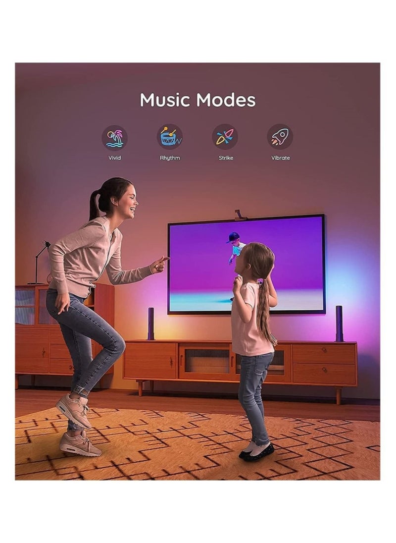 Generic - Smart LED Light Bars, RGB Gaming Lights with Alexa and Google Assistant, Sync with Music,Video,Game , APP Remote Voice Control, RGBIC Gaming Lights With Scene Modes and Music Modes, 2 Sticks - Image 1